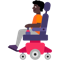 Person in Motorized Wheelchair- Dark Skin Tone emoji on Microsoft